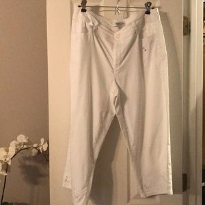 Coldwater Creek white crop pants